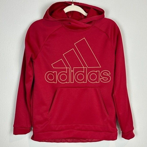 Adidas Red Climawarm Logo Hoodie S - Picture 1 of 8